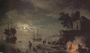 Night,A Port in Moonlight (mk43), Claude-joseph Vernet